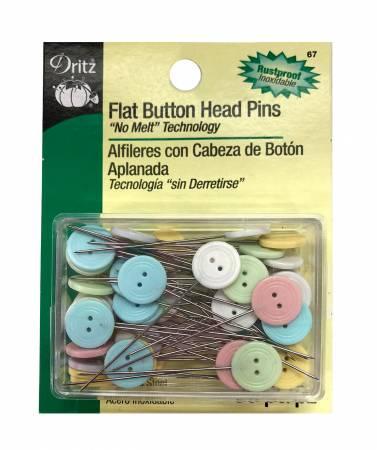 CHK Dritz Flat Button Head Pins 50 Count - 67