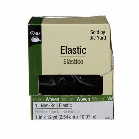 CHK Dritz Non-Roll Elastic 9407B Black - 1" Wide