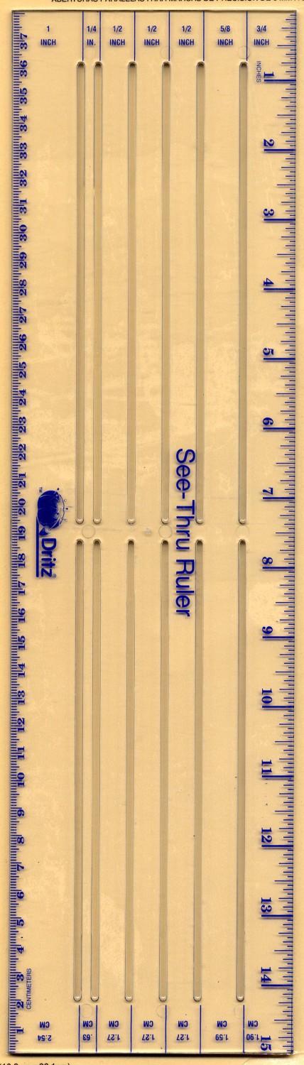 CHK Dritz See-Thru Dressmaker's Ruler - 621