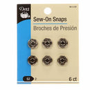 CHK Dritz Sew-On Snaps Size 2 Nickel - 80-2-65