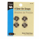 CHK Dritz Sew-On Snaps Size 4 Nickel - 80-4-65