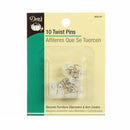 CHK Dritz Twist Pin Clear Heads 10 Count - 602-61