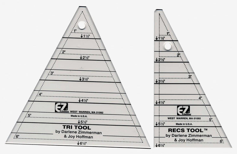 CHK EZ Quilting Tri Recs Triangle Rulers - 8823753