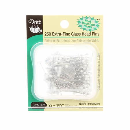 CHK Extra Fine Glass Head Pin Size 23 - 1 3/8in 250ct - 61