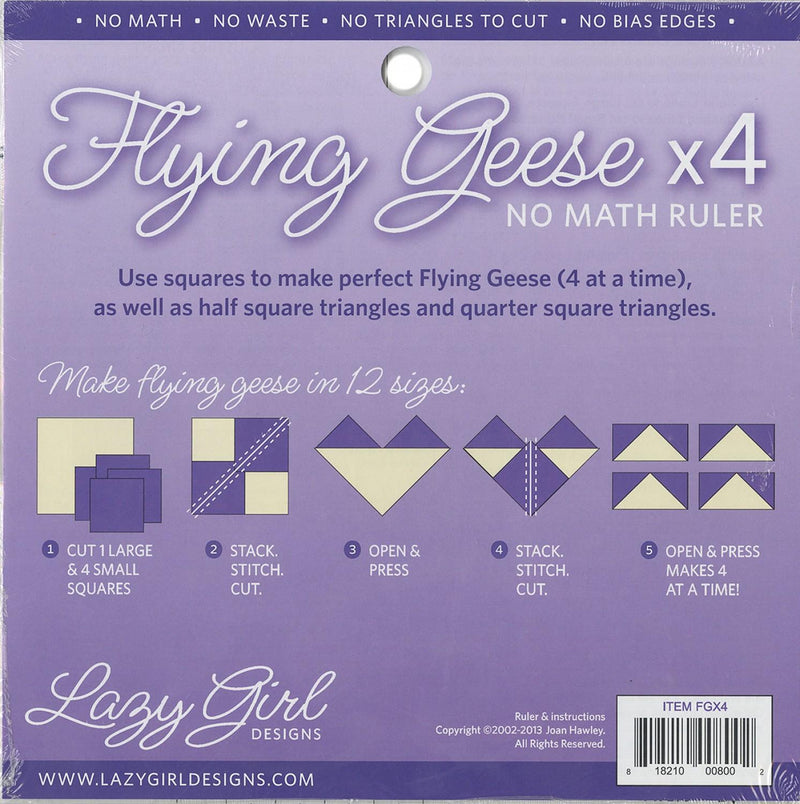 CHK Flying Geese x4 No Math Ruler - FGX4
