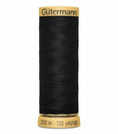 CHK Gutermann Cotton 50 100m Solid Black Thread - 744491-1001