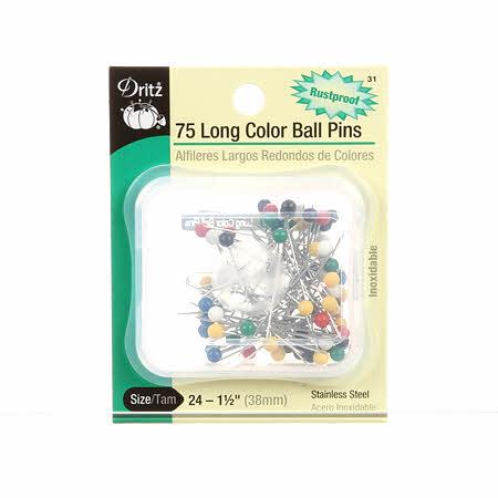CHK Long Color Ball Head Pins - 31