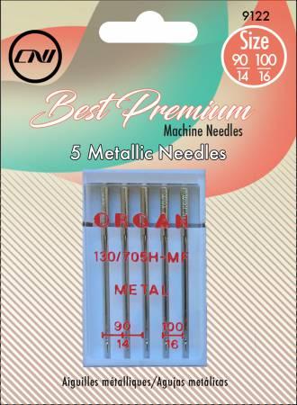 CHK Metallic Machine Needles Sizes 100/16 & 90/14 - 9122CV