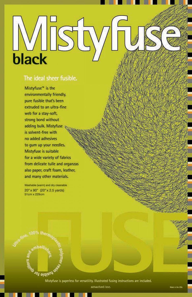 CHK Mistyfuse Black Ideal Sheer Fusible 20in x 90in - EABF01