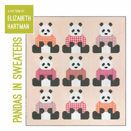 CHK Pandas in Sweaters EH064 - Quilt and Pillows Pattern