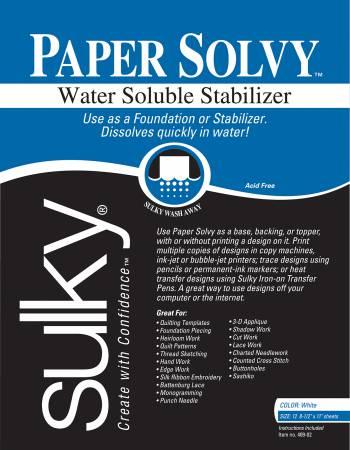 CHK Paper Solvy Water Soluble Stabilizer - 409-02