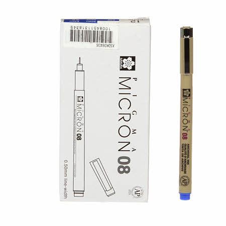 CHK Pigma Micron Pen Size 8 .50mm Blue - XSDK0836