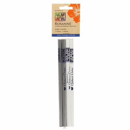 CHK Roxanne Chalk Marking Pencils Silver & White - RXBPENM