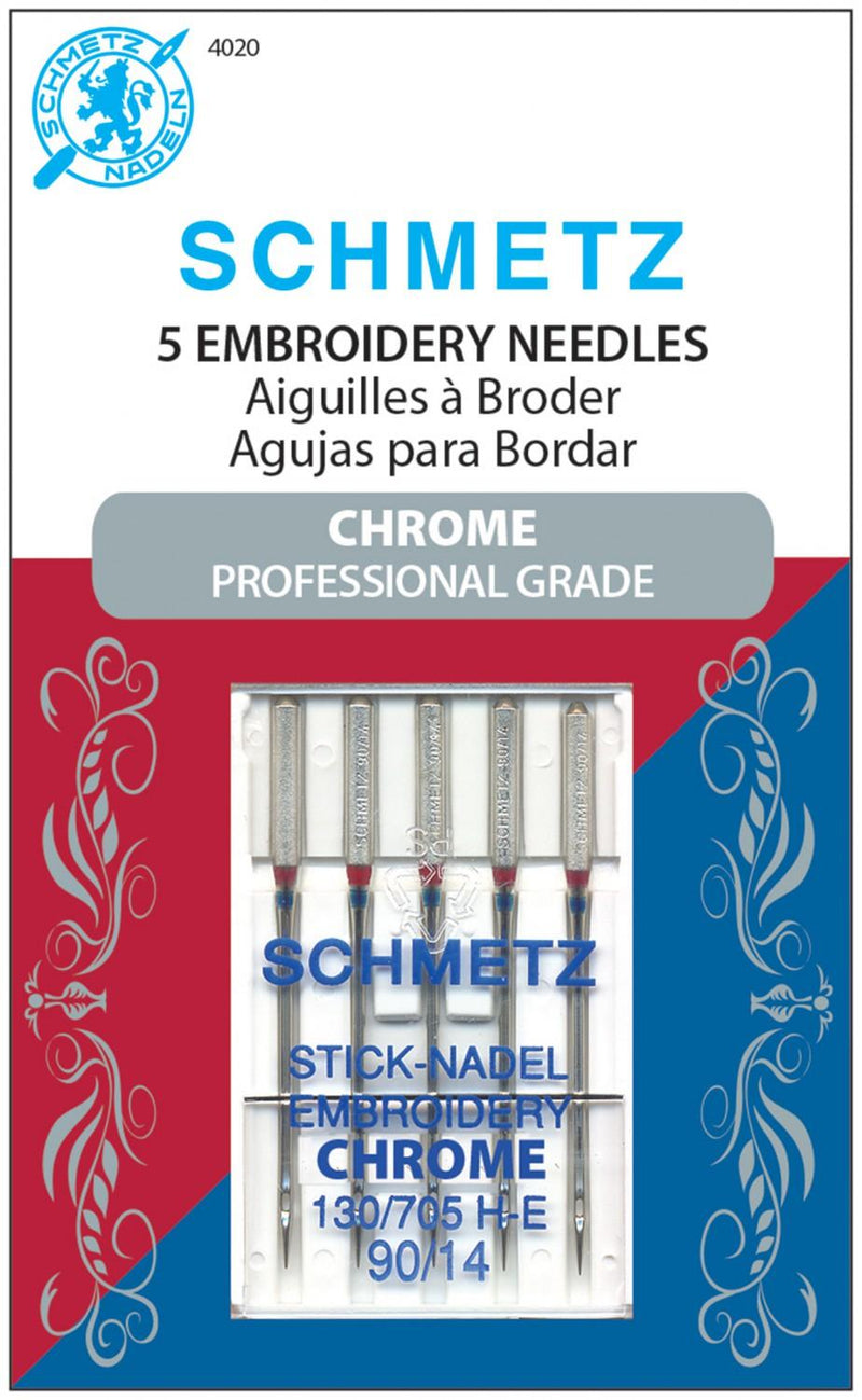 CHK Schmetz Chrome Embroidery Machine Needles Size 90/14 - 4020