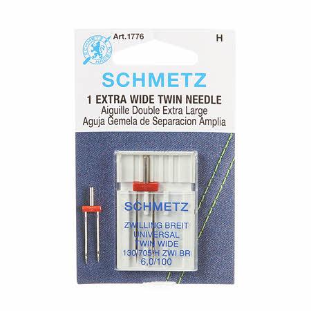 CHK Schmetz Extra Wide Twin Needle Size 6.0/100 - 1776
