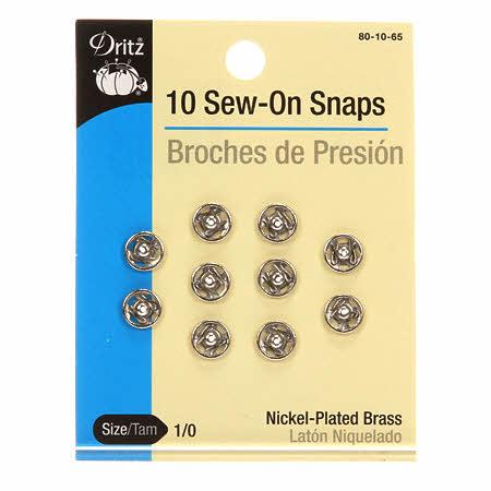 CHK Snap Sew-On Size 1/0 Nickel