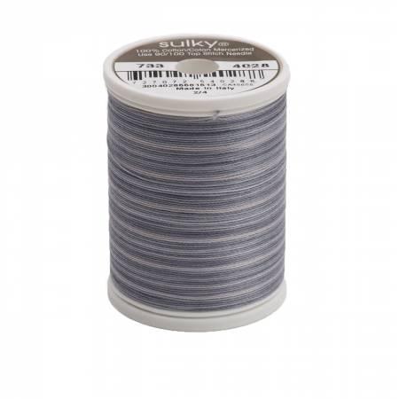 CHK Sulky Blendables Cotton Thread 2-ply 30wt 400d 500yds Storm Clouds - 733-4028