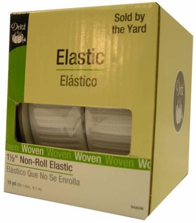 CHK White Non-Roll Elastic 1.5" - Sold by the yard - 9480W