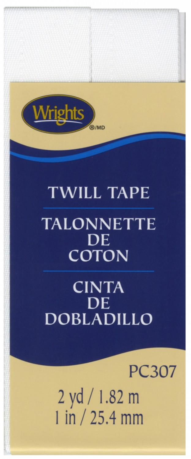 CHK Wrights 1" Wide Twill Tape White - 117307030