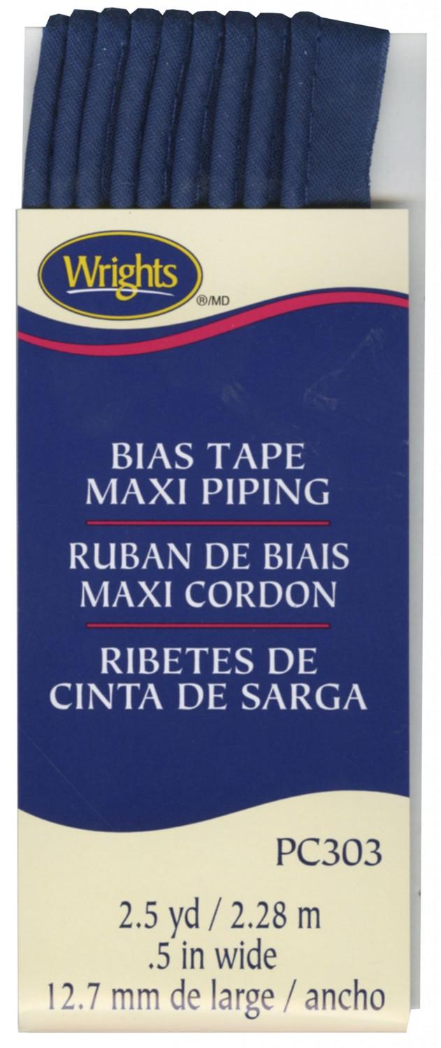 CHK Wrights Bias Tape Maxi Piping Navy - 117303055
