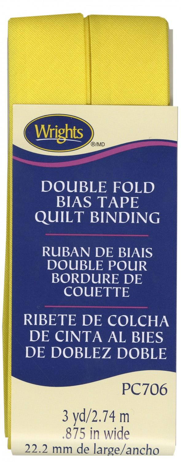 CHK Wrights DOuble Fold Bias Tape Canary - 117706086