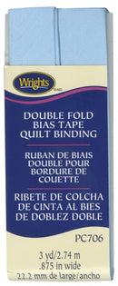 CHK Wrights Double Fold Bias Tape Blue - 117706515