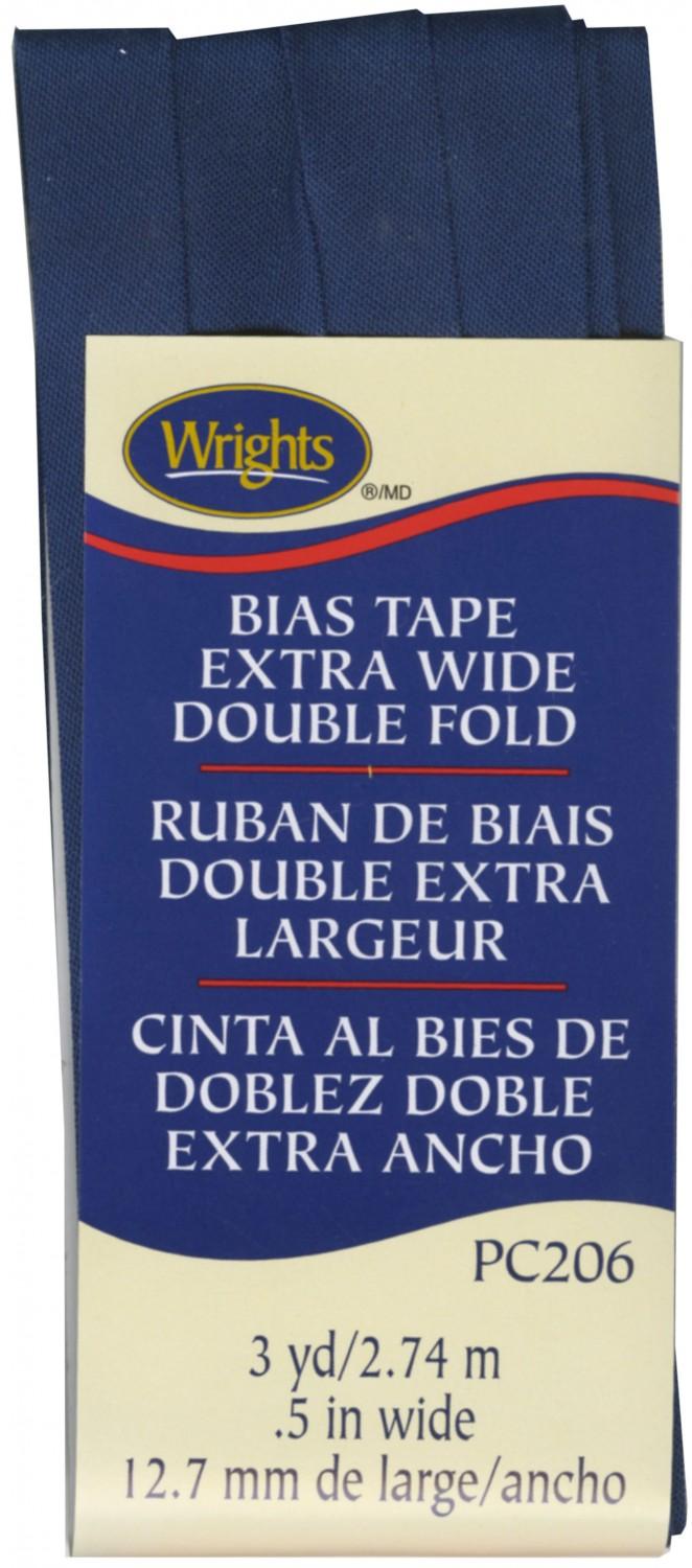 CHK Wrights Extra Wide Double Fold Bias Tape Navy - 117206055