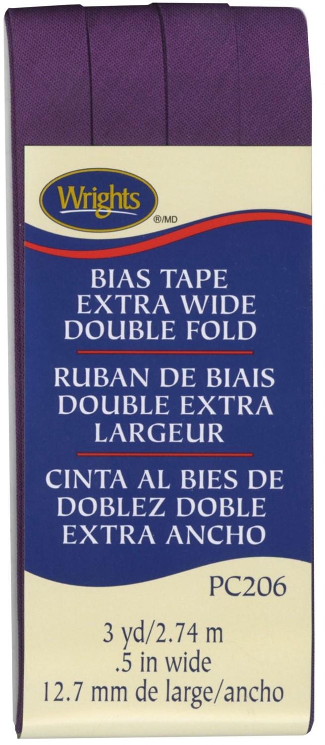 CHK Wrights Extra Wide Double Fold Bias Tape Plum - 117206572