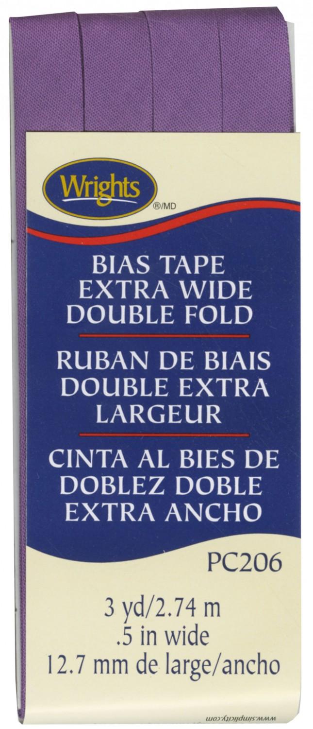 CHK Wrights Extra Wide Double Fold Bias Tape Purple - 117206064