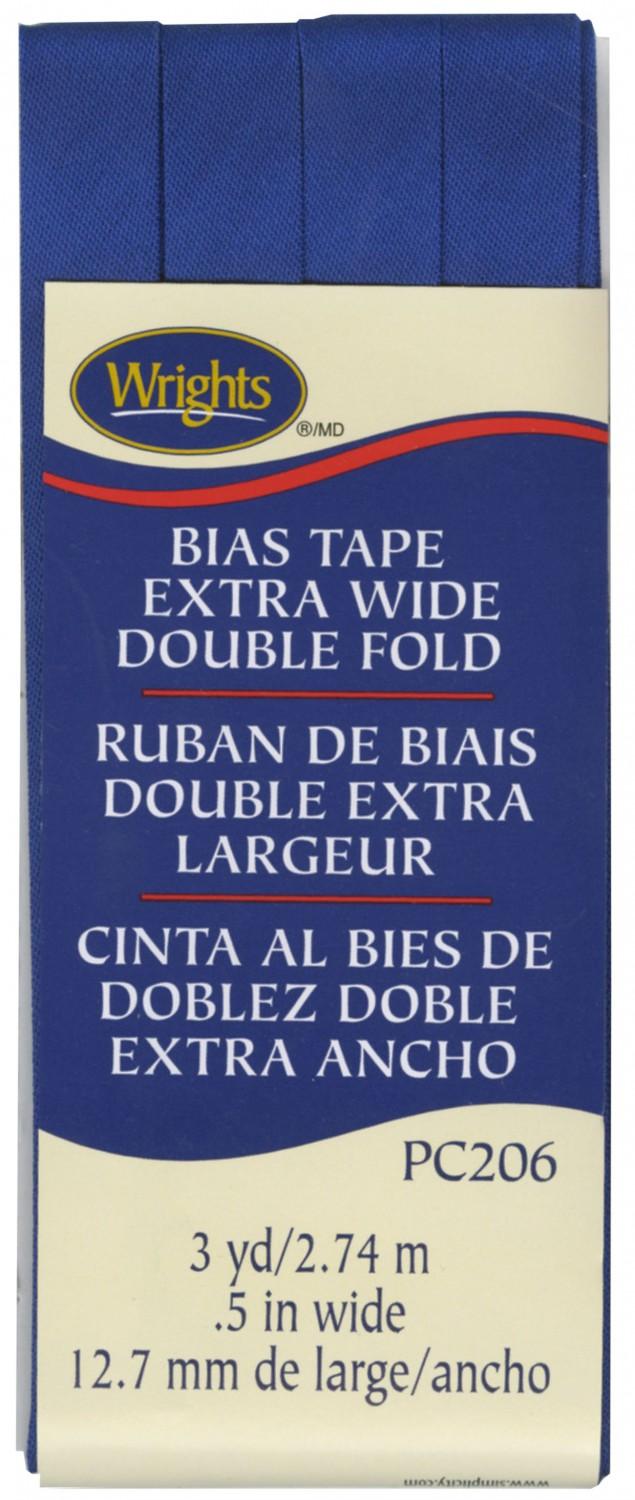 CHK Wrights Extra Wide Double Fold Bias Tape Yale Blue - 117206078