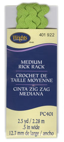 CHK Wrights Medium Rick Rack Leaf Green - 117401922