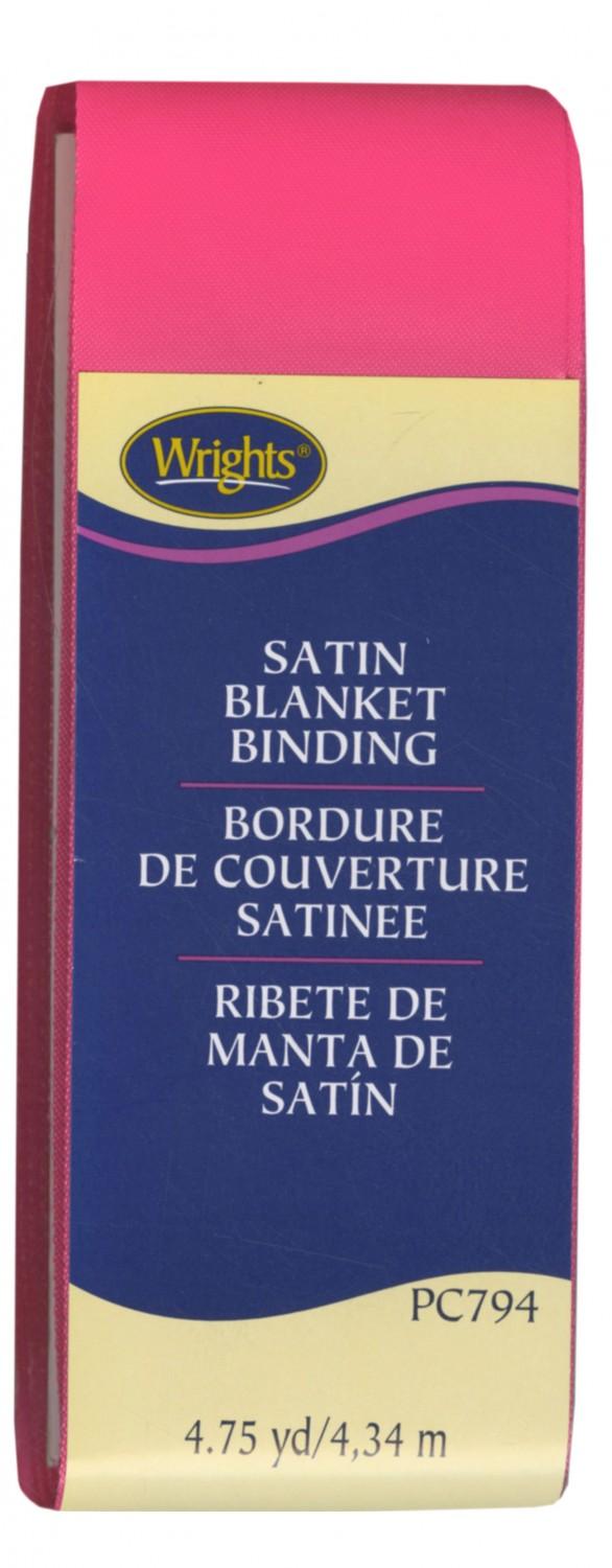 CHK Wrights Satin Blanket Binding Bright Pink - 117794022
