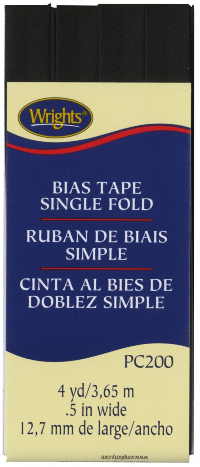 CHK Wrights Single Fold Bias Tape Black - 117200-031