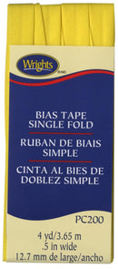 CHK Wrights Single Fold Bias Tape Canary - 117200086 - Bias Tape