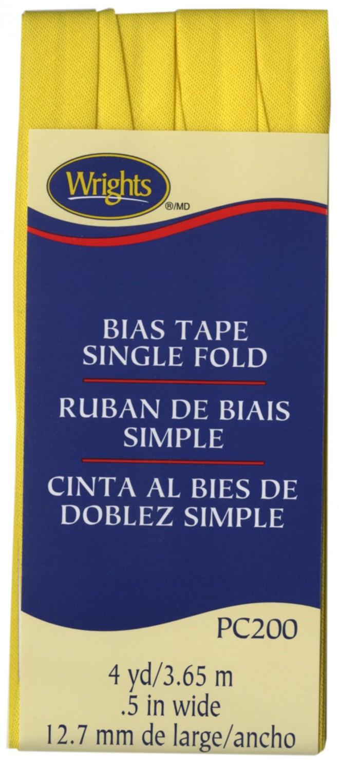 CHK Wrights Single Fold Bias Tape Canary - 117200086 - Bias Tape