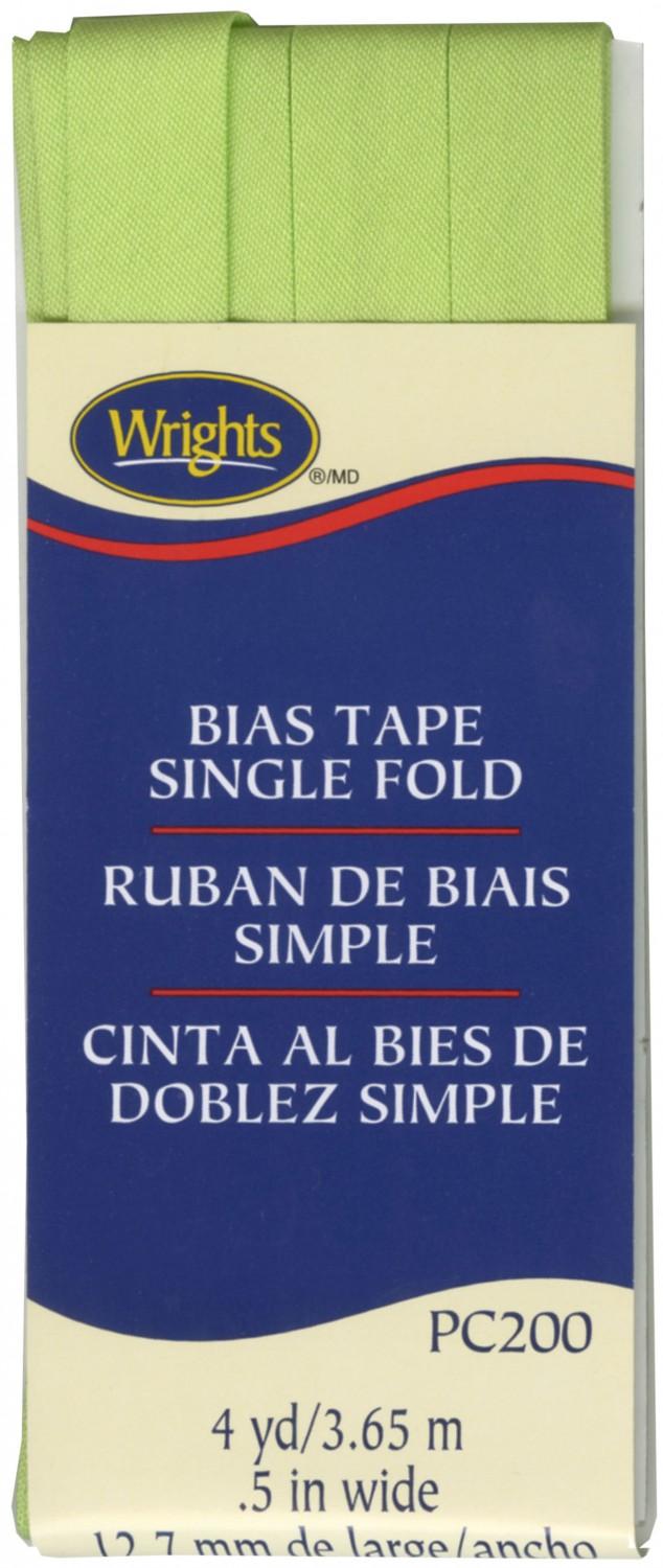 CHK Wrights Single Fold Bias Tape Lime Green - 117200628