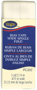 CHK Wrights Wide Single Fold Bias Tape Oyster - 117202028