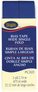 CHK Wrights Wide Single Fold Bias Tape Yale Blue - 117202078