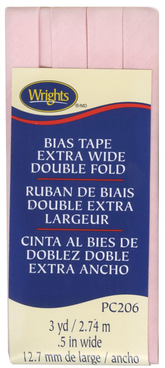 CHK Wrights XWide Double Fold Bias Tape Light Pink - 117206-303