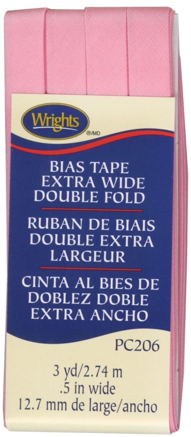 CHK Wrights XWide Double Fold Bias Tape Pink - 117206-061