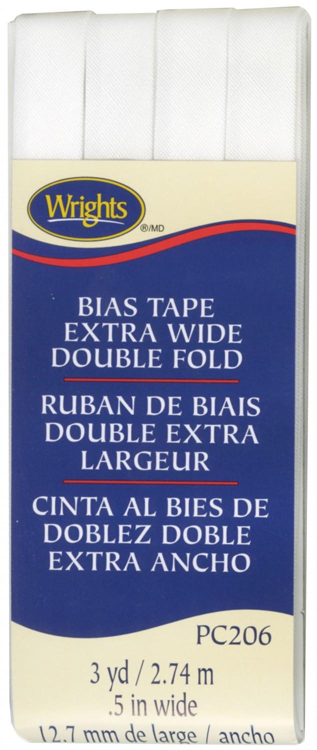 CHK XWide Double Fold Bias Tape White - 117206-30