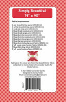 MODA Simply Beautiful Quilt Pattern CQ-187G - Cotton Fabric