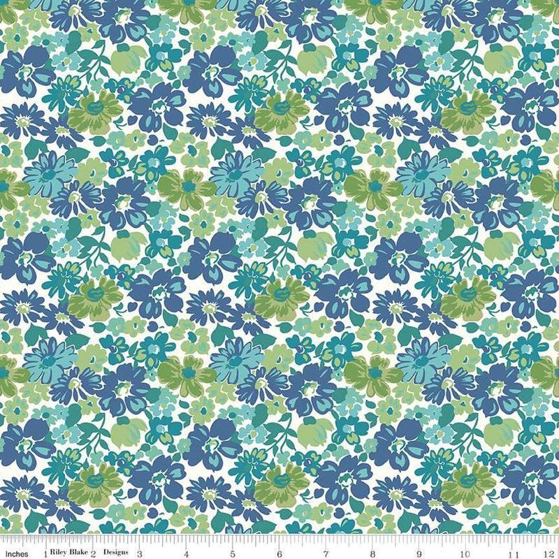 CWH Bee Vintage - C13070-BLUE - Cotton Fabric
