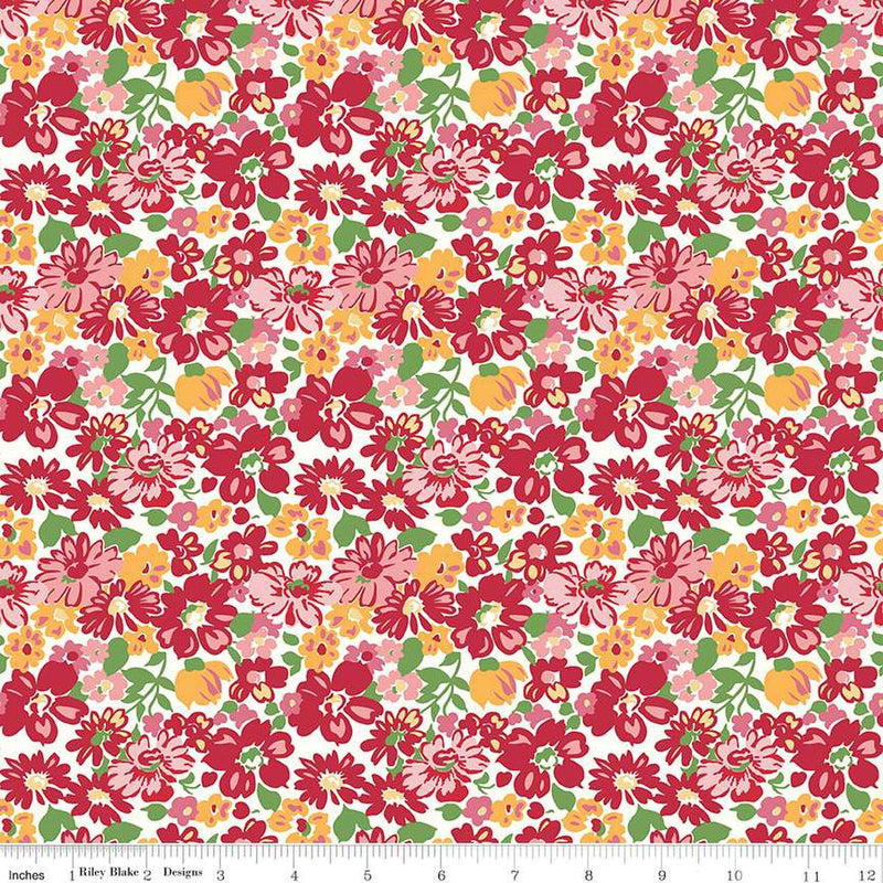 CWH Bee Vintage - C13070-RED - Cotton Fabric