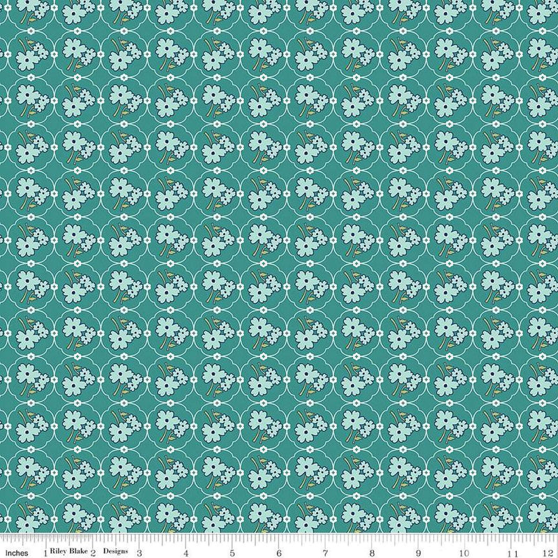CWH Bee Vintage - C13079-TEAL - Cotton Fabric