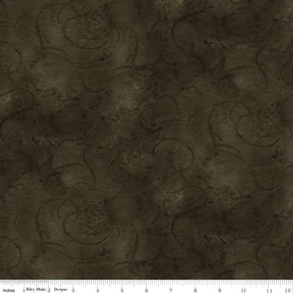 CWH Riley Blake Painter's Watercolor Swirl, C680-CHARCOAL - Cotton Fabric