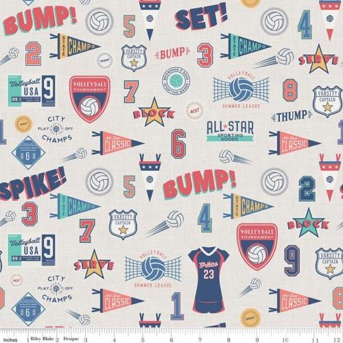 CWH Varsity Volleyball C7432-TAN - Cotton Fabric