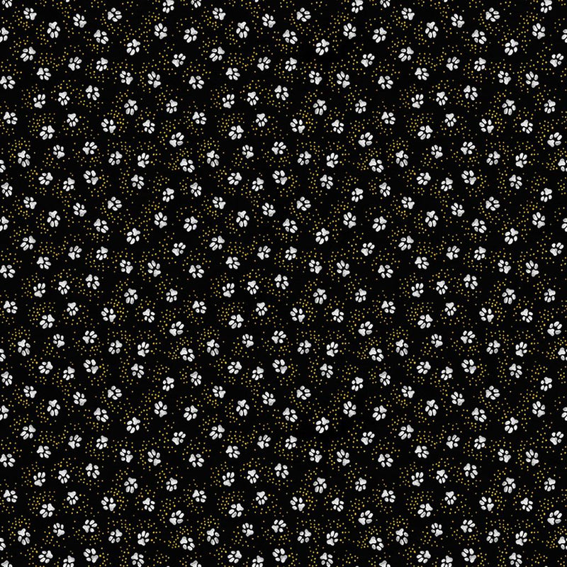 CWRK Kindred Canines Y3711-3M Black - Metallic Cotton Fabric