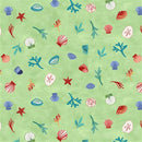 CWRK Sanibel Sea Shells Y3206-23 Light Olive - Cotton Fabric