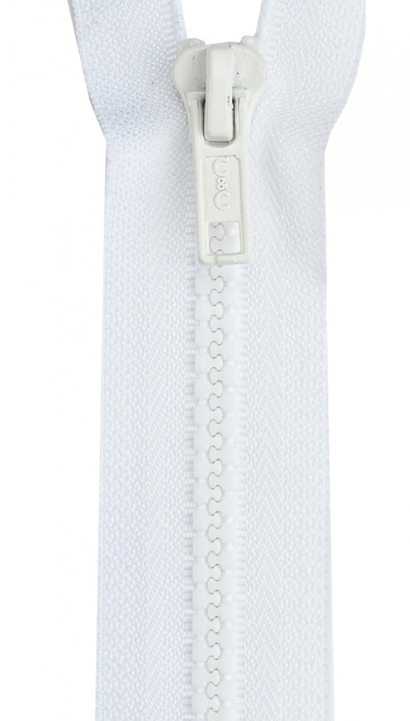 Coats Lightweight Separating Zipper 16 Inch White -  R4716-1